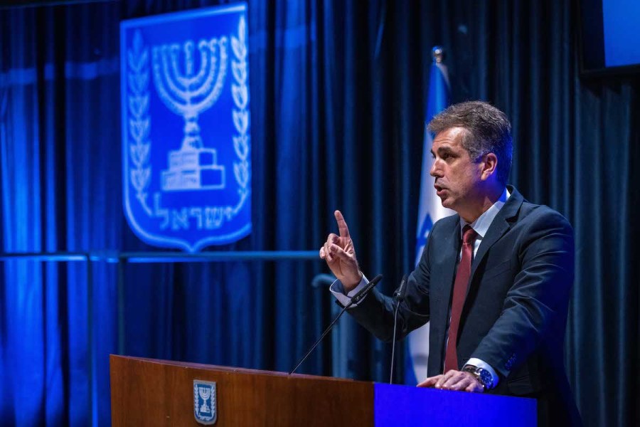 Incoming Foreign Minister Eli Cohen at a ceremony at the Ministry of Foreign Affairs in Jerusalem, Jan. 2, 2023. (Photo: Olivier Fitoussi/Flash90)
