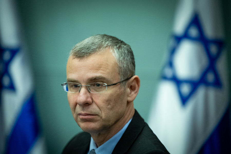 Israeli Justice Minister Yariv Levin speaks during a committee meeting at the Knesset in Jerusalem, Jan. 11, 2023. (Photo: Yonatan Sindel/Flash90)