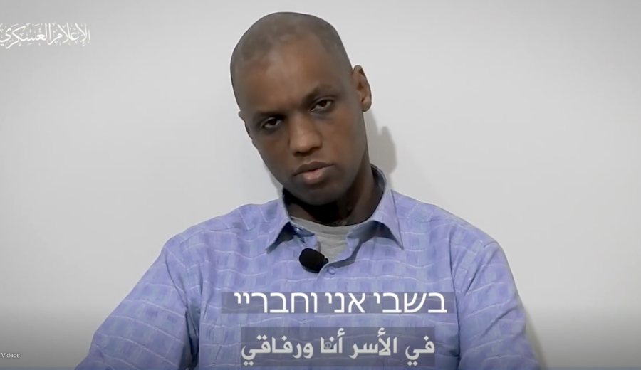 An undated video released by Hamas on Jan. 16, 2023, supposedly of Israeli hostage Avera Mengistu. (Photo: Screenshot)