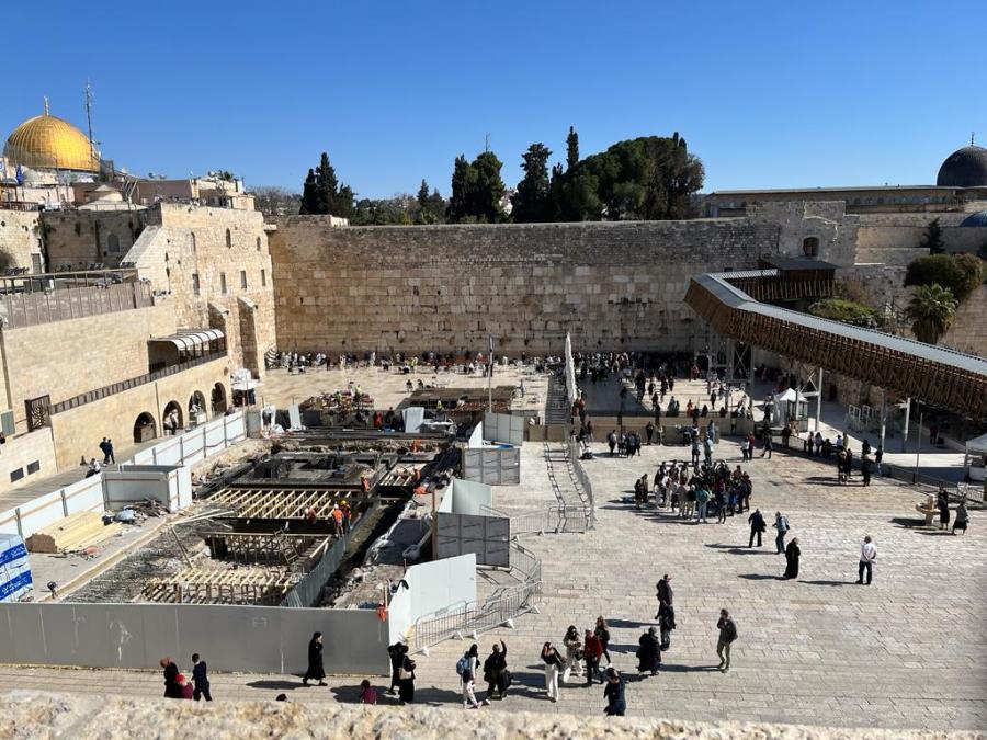 Excavations under the Western Wall plaza in Jerusalem's Old City (Photo: ALL ISRAEL NEWS)