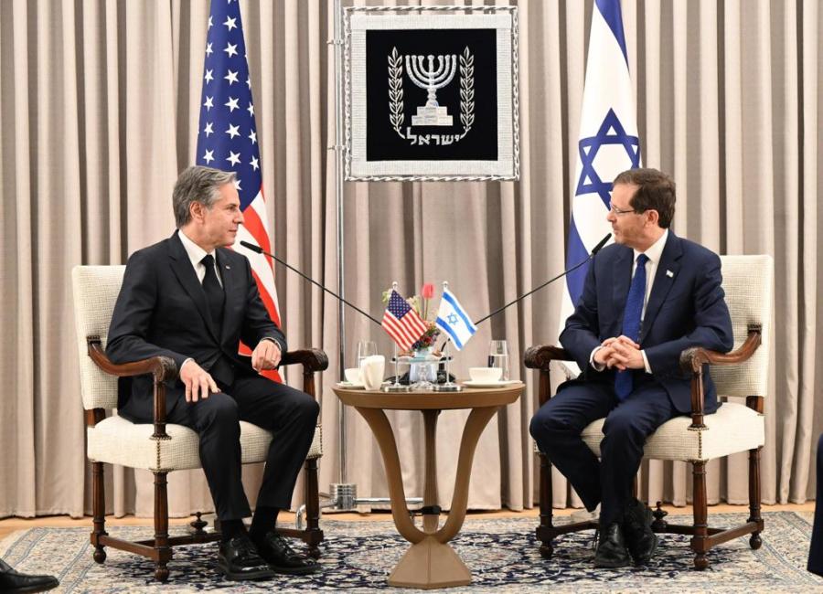Israeli President Isaac Herzog meets with U.S. Secretary of State Antony Blinken, Jan. 30, 2023 (Photo: Haim Zach/GPO)