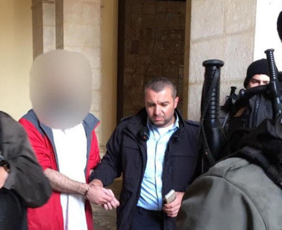 American tourist arrested on suspecion of vandalizing a statue of Jesus in a Jerusalem church (Photo: Police Spokesperson’s Unit)