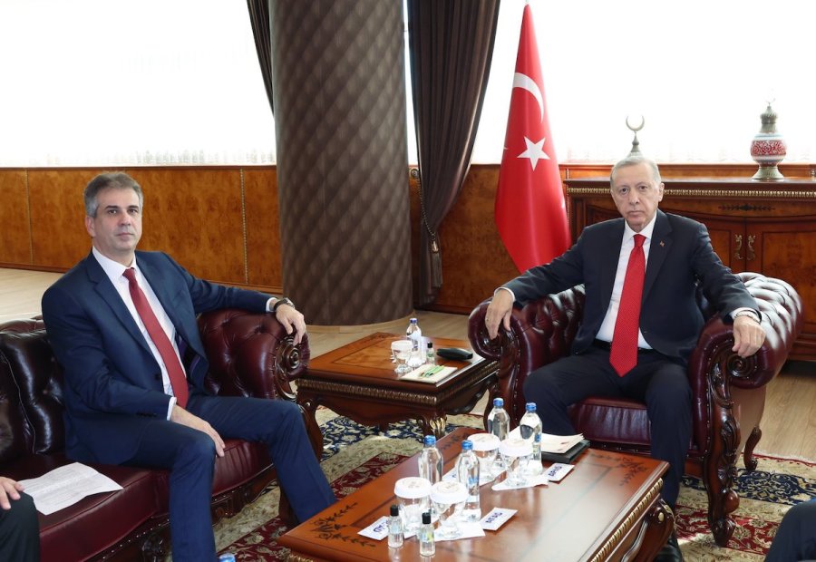 Turkish President Recep Tayyip Erdoğan hosts Israeli Foreign Minister Eli Cohen in Ankara, Feb. 14, 2023 (Photo: Presidency of the Republic of Türkiye)