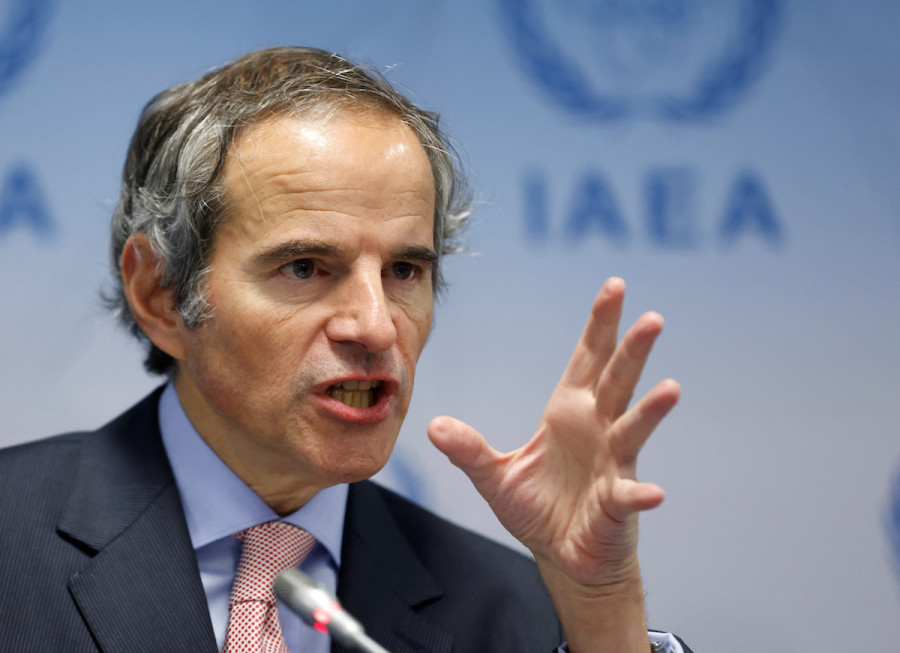 International Atomic Energy Agency (IAEA) Director General Rafael Grossi addresses a news conference during an IAEA board of governors meeting in Vienna, Austria, Mar. 6, 2023. (Photo: REUTERS/Leonhard Foeger)