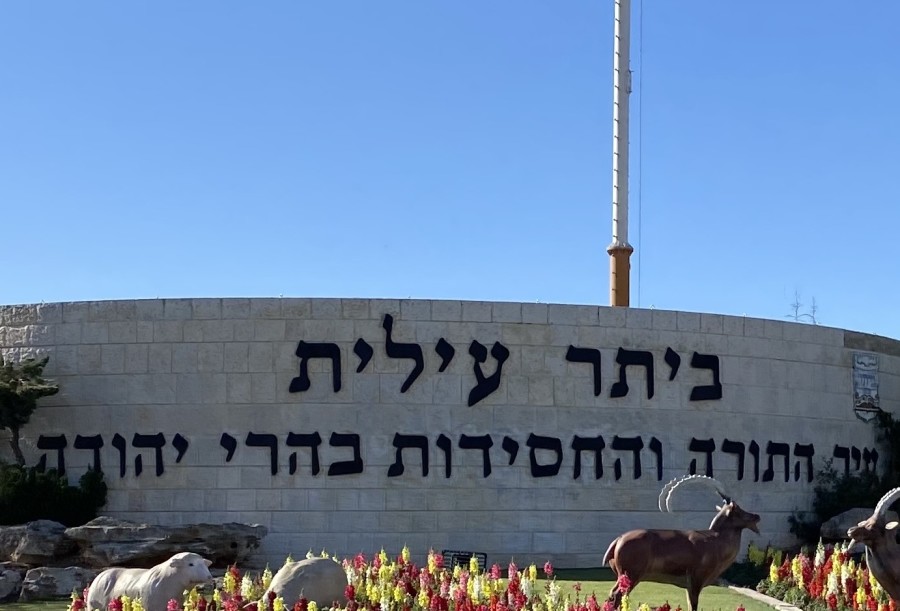 Entrance to Beitar Illit (Photo: Jonathan Feldstein)