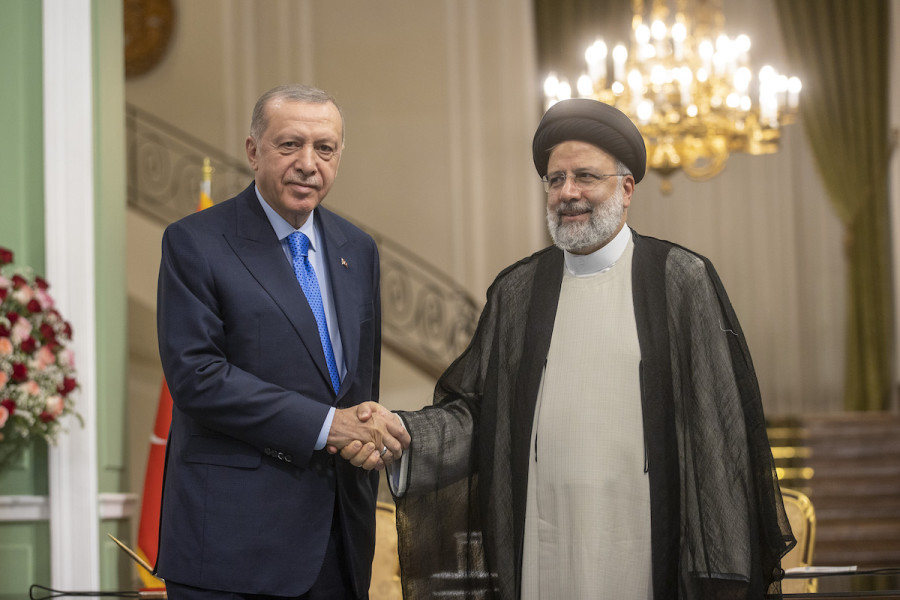 Turkish President Recep Tayyip Erdoğan meets Iranian President Ebrahim Raisi in Tehran, Iran, on July 19, 2022. (Photo: EYEPRESS via Reuters)