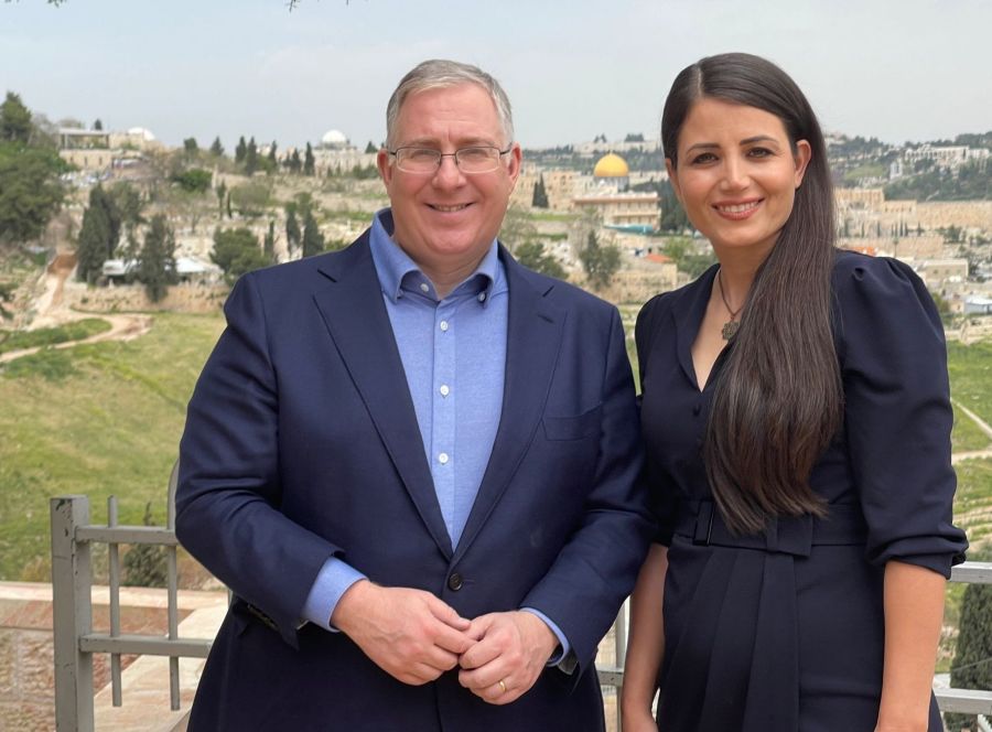 Joel Rosenberg and Marziyeh Amirizadeh (Photo: The Rosenberg Report)