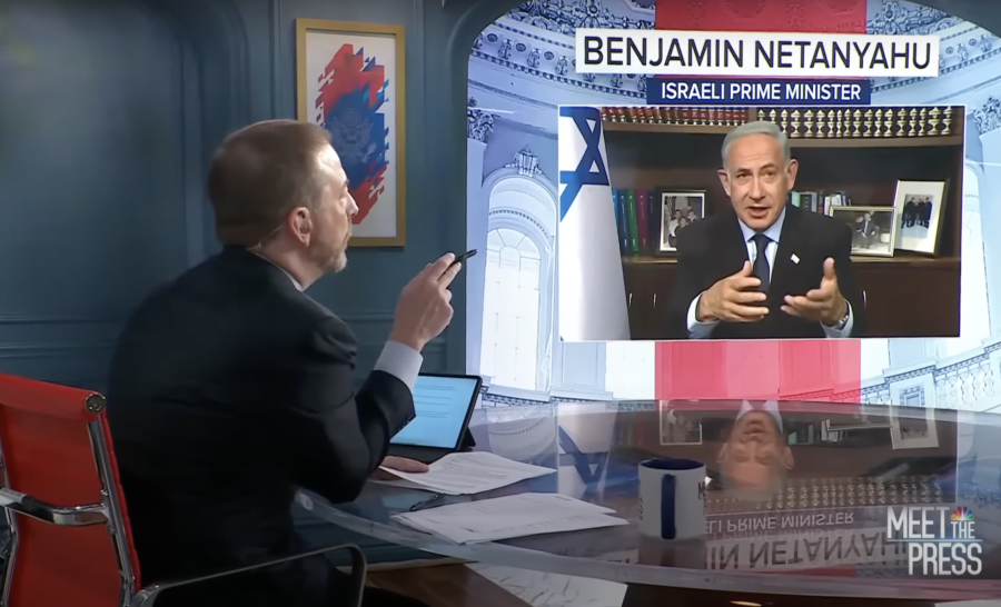 Israeli Prime Minister Benjamin Netanyahu on NBC’s “Meet the Press” with Chuck Todd (Photo: Screenshot)