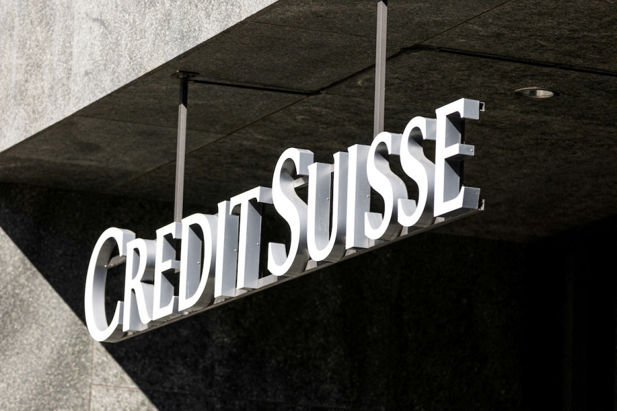 The logo of Credit Suisse on a building near the Hallenstadion where Credit Suisse Annual General Meeting took place, two weeks after being bought by rival UBS in a government-brokered rescue, in Zurich, Switzerland, April 4, 2023. (Photo: REUTERS/Pierre Albouy)
