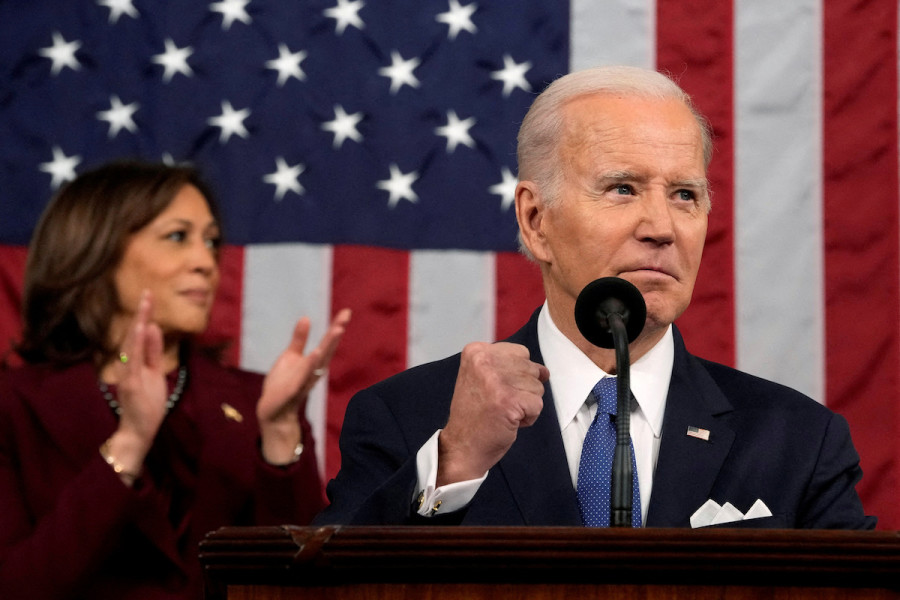 U.S. President Joe Biden delivers the State of the Union address to a joint session of Congress at the Capitol, Feb. 7, 2023. (Photo: Jacquelyn Martin/Pool via REUTERS)
