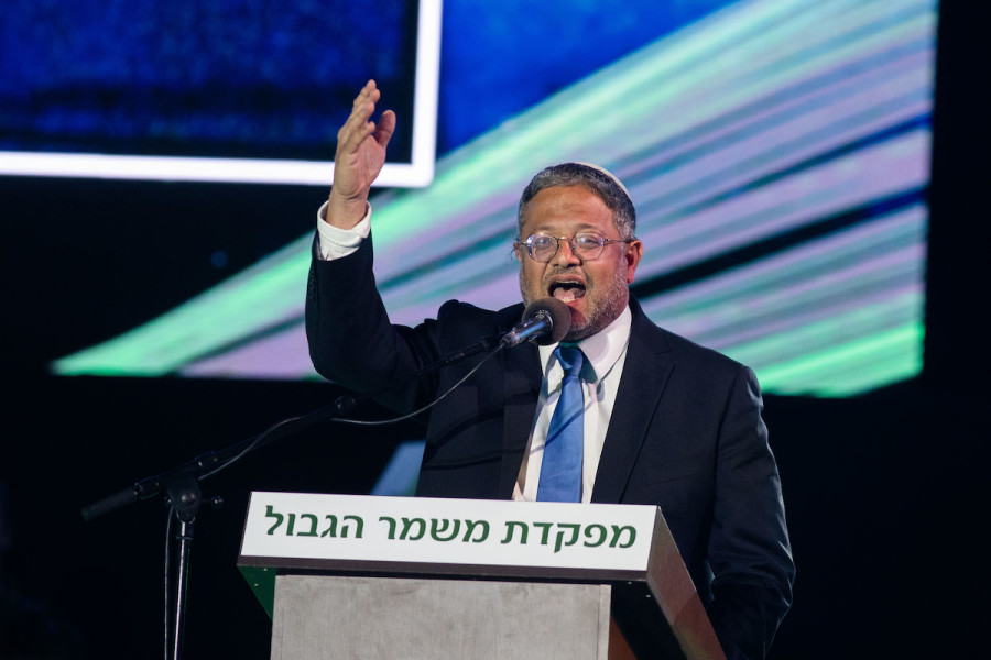 National Security Minister Itamar Ben Gvir attends a ceremony of the Israeli Border Police in Latrun, May 2, 2023. (Photo: Oren Ben Hakoon/Flash90)