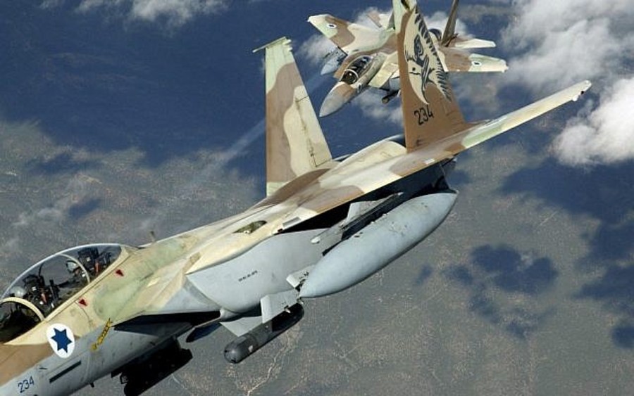 Illustrative - Two Israeli F-15I 'Ra'am' fighter jets during maneuvers (Photo: CC BY-TSgt Kevin J. Gruenwald/USA/Wikimedia)