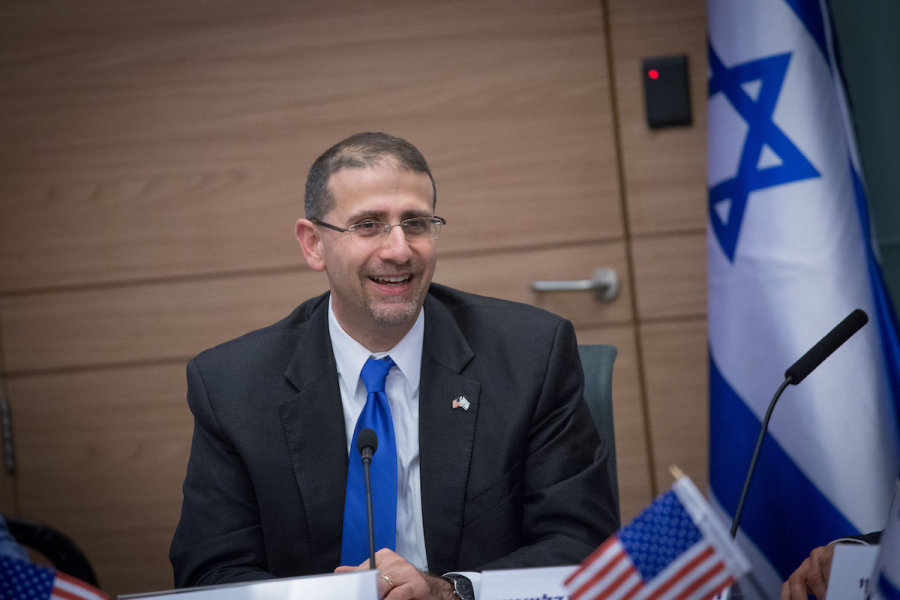 Outgoing US ambassador to Israel Dan Shapiro seen at a fare-well session at the Knesset, Jan. 17, 2017. (Photo: Miriam Alster/Flash90)