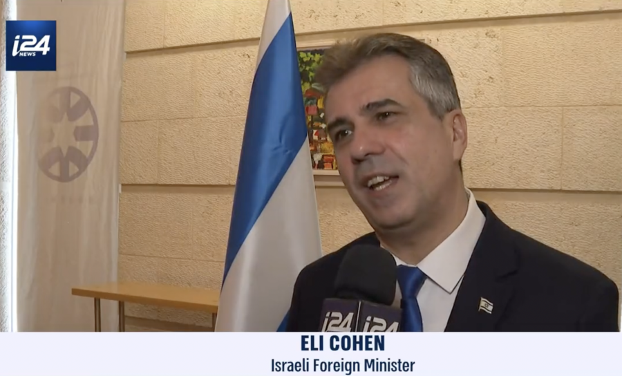 Israeli Foreign Minister Eli Cohen in an interview on i24 News (Photo: Screenshot)