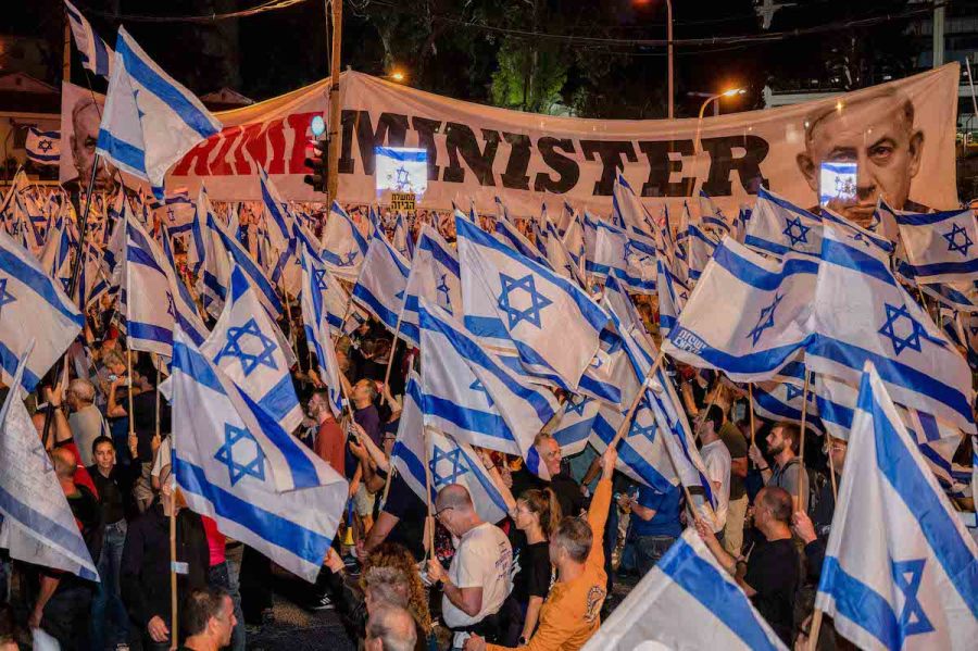 Israelis protest the current Israeli government, in Tel Aviv, May 20, 2023. (Photo: Omer Fichman/Flash90)