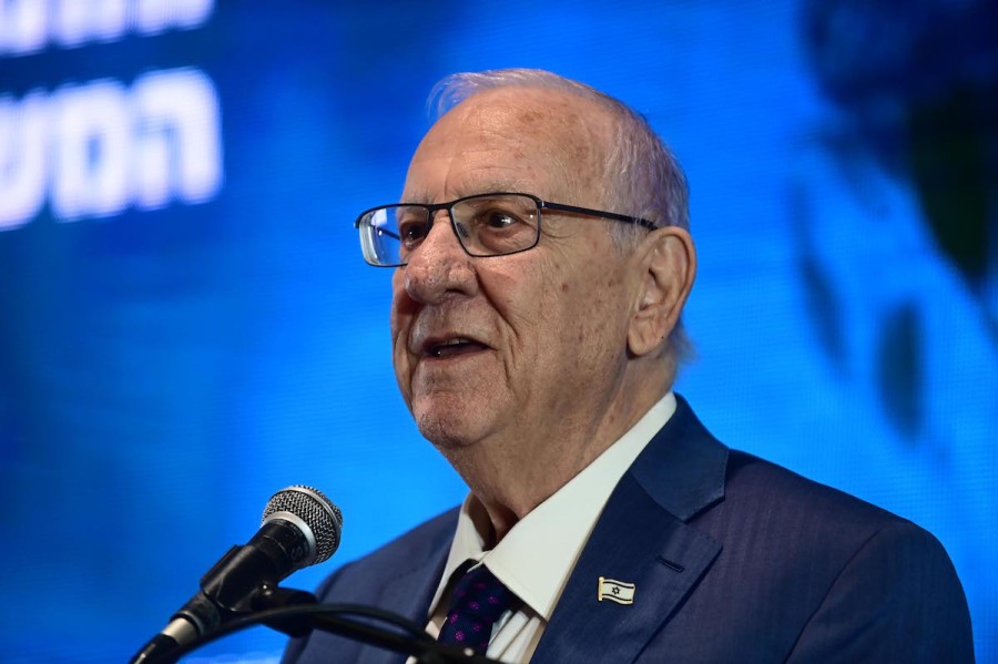 Former Israeli President Reuven Rivlin speaks during a Menachem Begin Heritage conference at the Bar-Ilan University in Ramat Gan, Jan. 17, 2023. (Photo: Tomer Neuberg/Flash90)