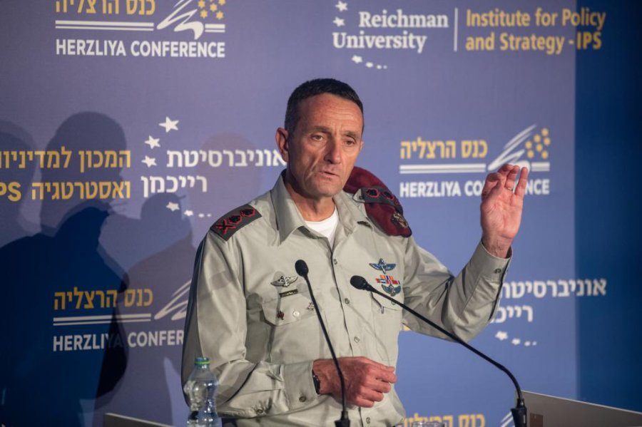 Israel Defense Forces Chief-of-Staff Lt.-Gen. Herzi Halevi speaks at the Herzliya conference (Photo: IDF)
