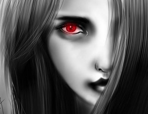 La fille au yeux écarlate