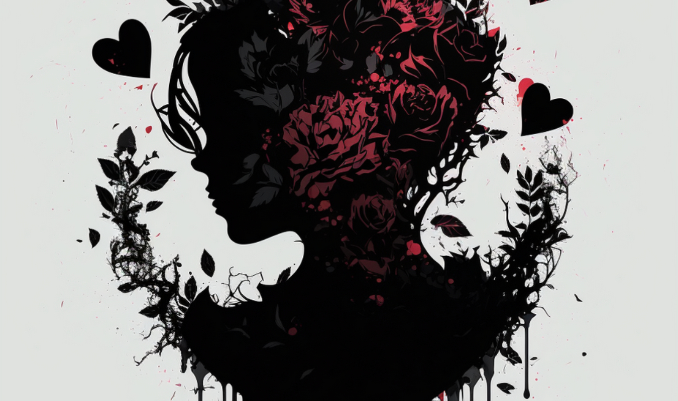 Coeurs Noirs et roses rouges