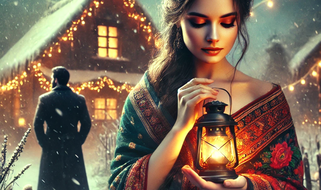 L'étreinte du sari et de la neige 