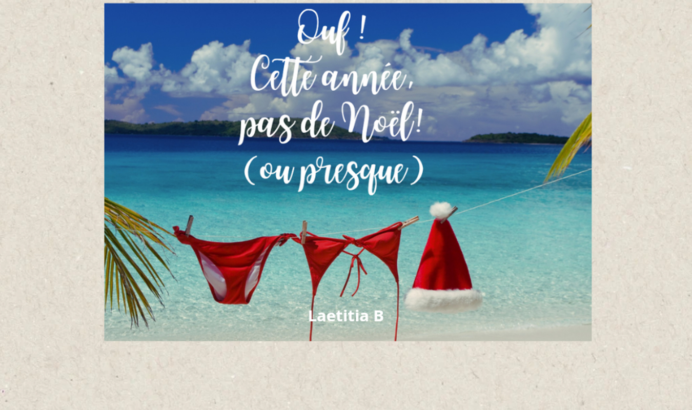 Ouf ! Cette année, pas de Noël ! ( ou presque )