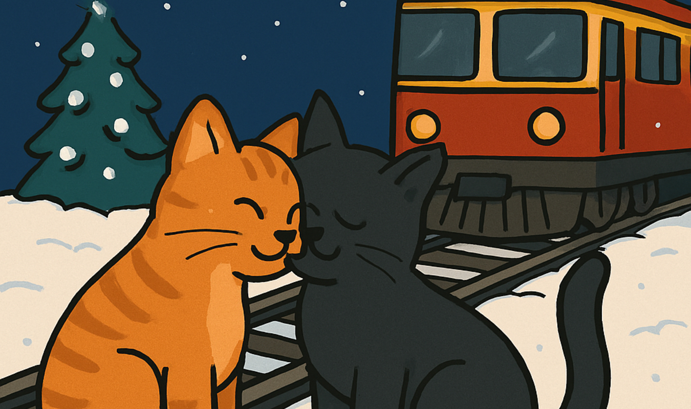 Tu veux quoi pour Noël ? Toi, sous un train ! 
