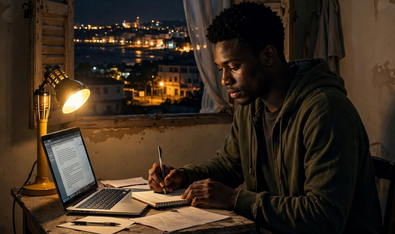 l'homme qui écrit la nuit