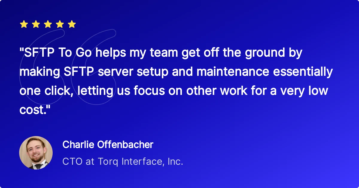 Charlie Offenbacher from Torq testimonial