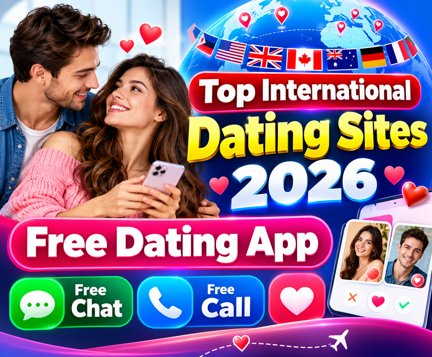 Top International Dating Sites 2026 Free Dating App, Free Chat, Call