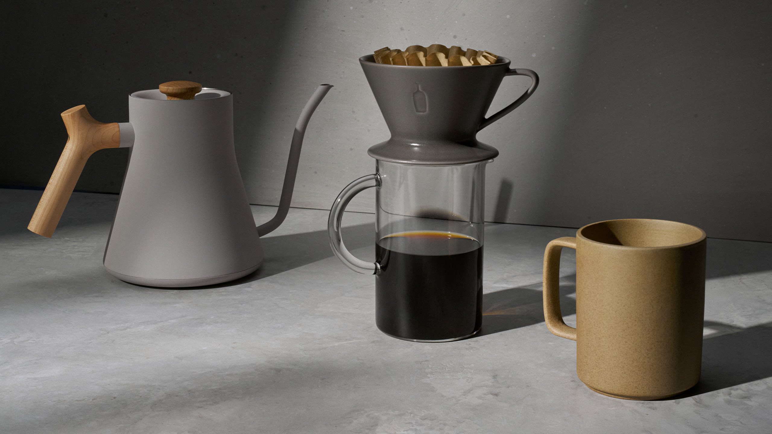 Blue bottle pour over