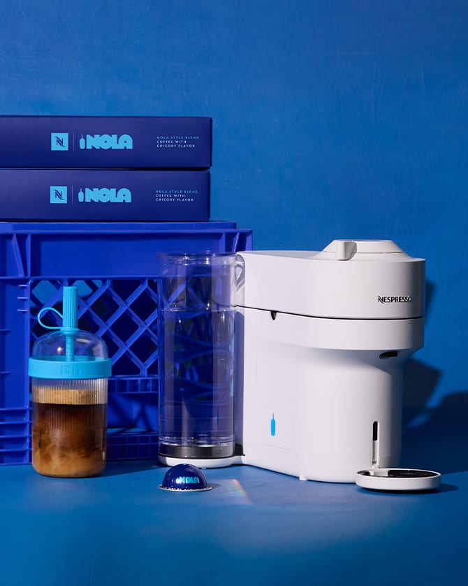NOLA capsules and nespresso virtuo machine