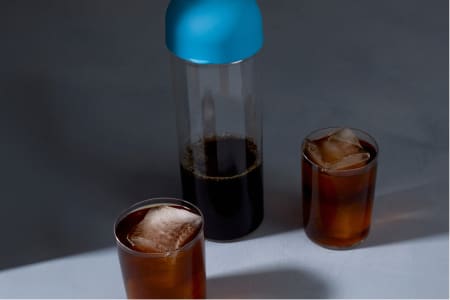 cup of coffee in glass mug