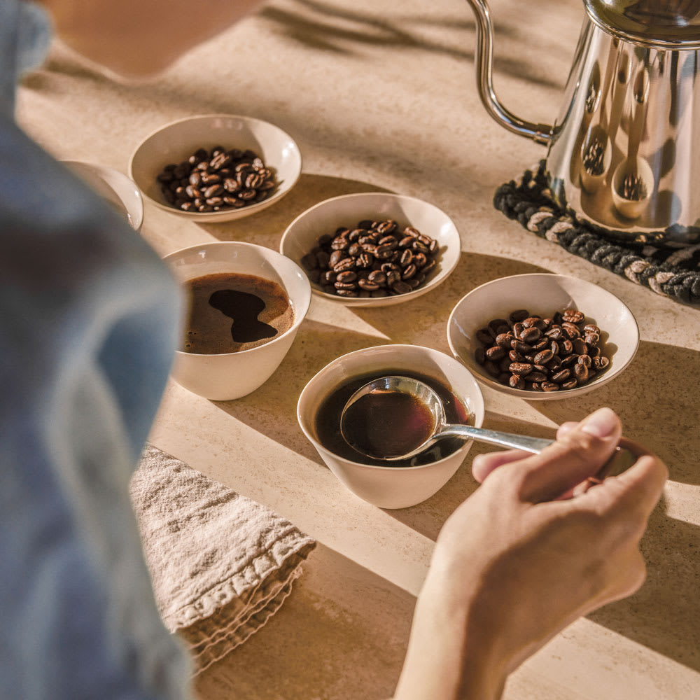 A coffee cupping