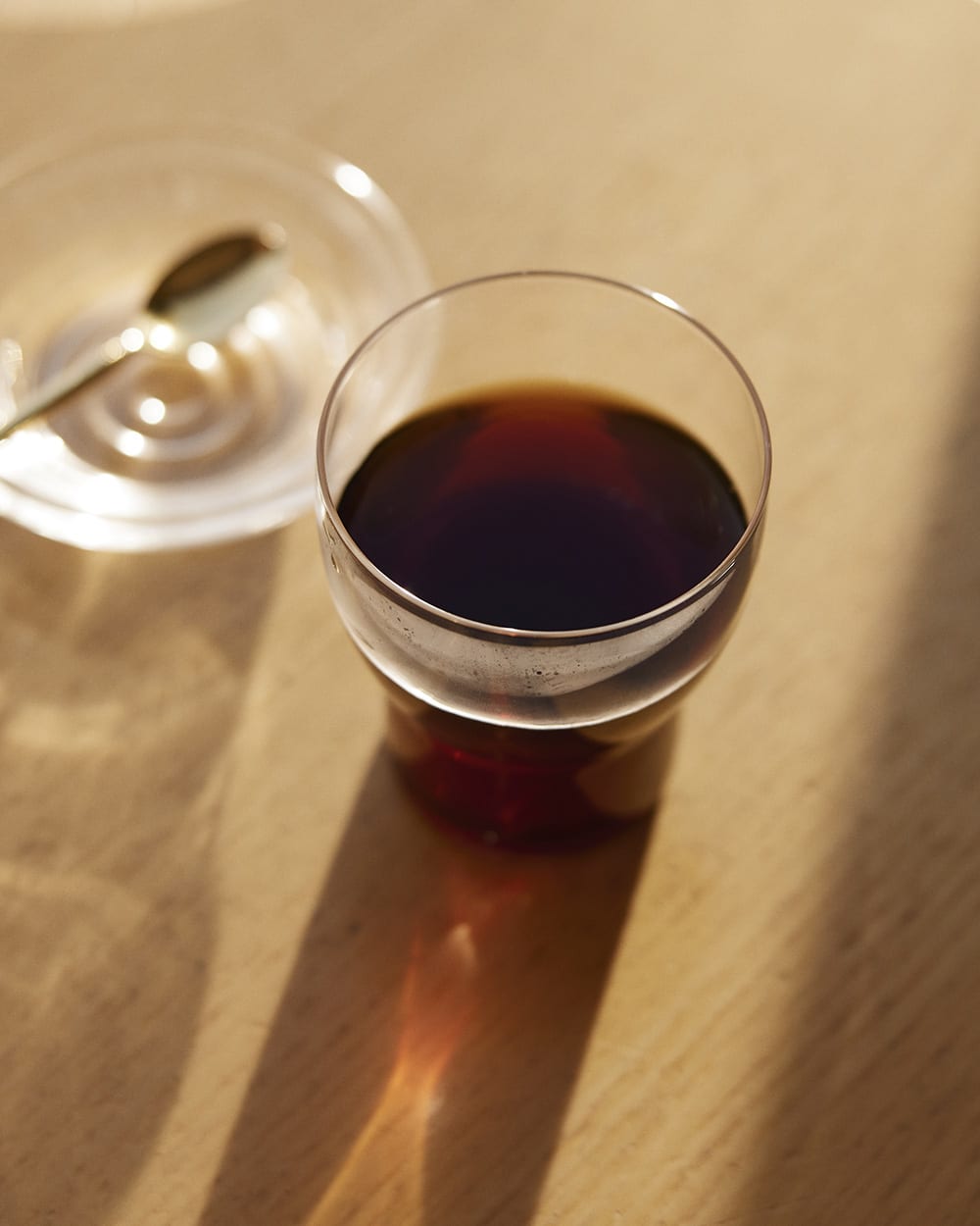 glass full of specialty blend coffee