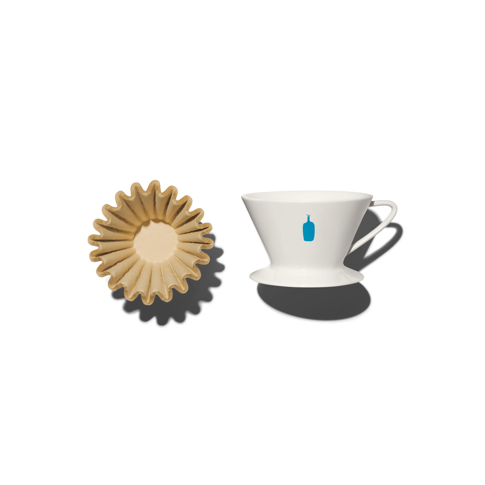 Blue Bottle Dripper with Blue Bottle Coffee Filters