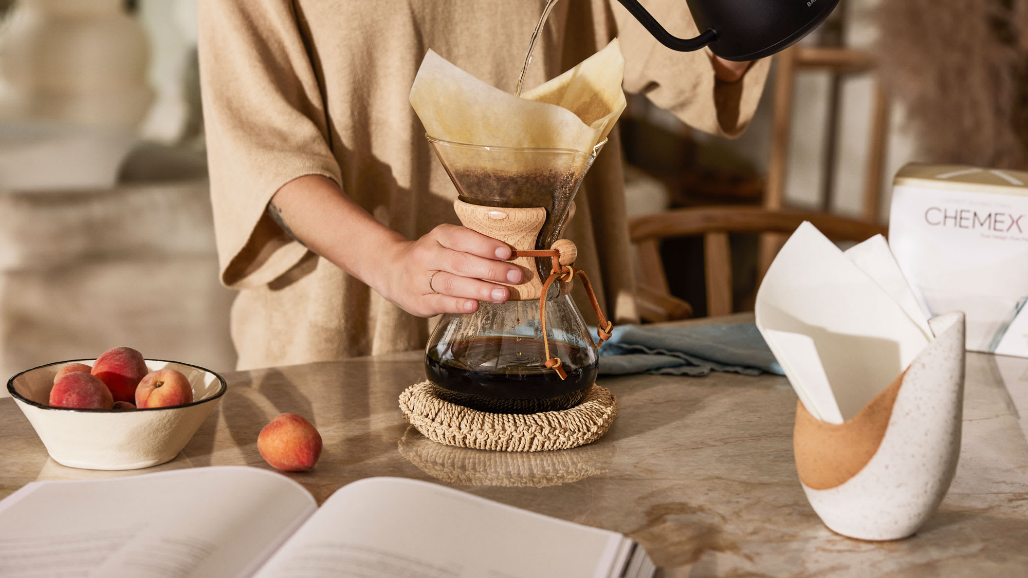 Chemex being prepared