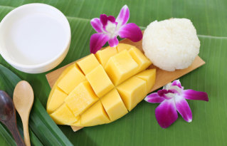 Süsse Thai Mango m. Klebreis Süsse Thai Mango m. Klebreis
