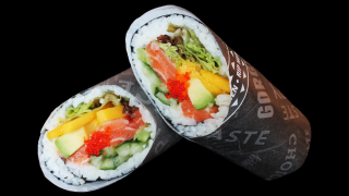 122a - Halber Lachs-Mango Burrito 122a - Halber Lachs-Mango Burrito