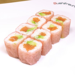 Pink Sake Avocado Hoso Maki Pink Sake Avocado Hoso Maki