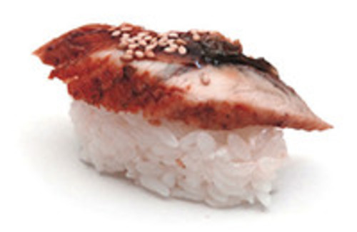 Unagi Nigiri mit mariniertem, gegrilltem Aal Unagi Nigiri mit mariniertem, gegrilltem Aal