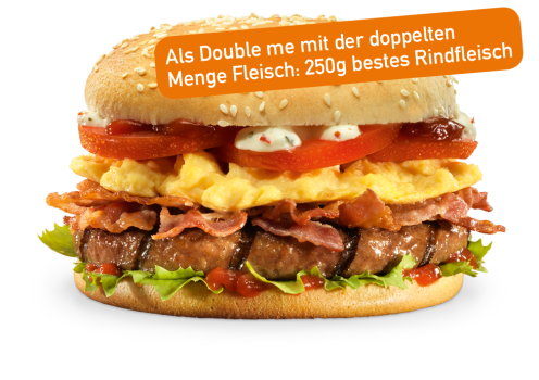 Bacon Eggs Burger Double me Bacon Eggs Burger Double me