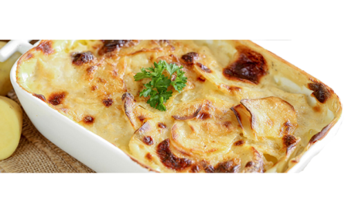 Kartoffelgratin mit Spinat und Champignons<sup>A,F,St</sup> Kartoffelgratin mit Spinat und Champignons<sup>A,F,St</sup>