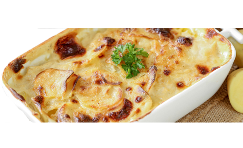 Kartoffelgratin mit Schinken und Brokkoli<sup>A,K,G,P,F,St</sup> Kartoffelgratin mit Schinken und Brokkoli<sup>A,K,G,P,F,St</sup>