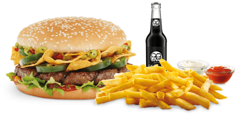 Tex Mex Burger-Menü Tex Mex Burger-Menü