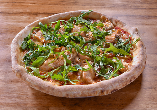 Pizza mit Lachs und Rucola Pizza mit Lachs und Rucola