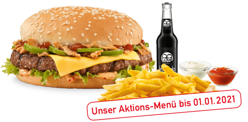 Hot Crispy BBQ Burger-Menü