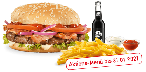 BBQ Garlic Burger-Menü BBQ Garlic Burger-Menü