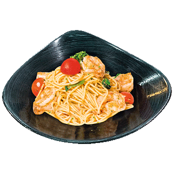 Spaghetti al Gamberoni in Tomatensauce Spaghetti al Gamberoni in Tomatensauce