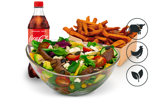 Better Beef Salat mit Classic Pommes Better Beef Salat mit Classic Pommes