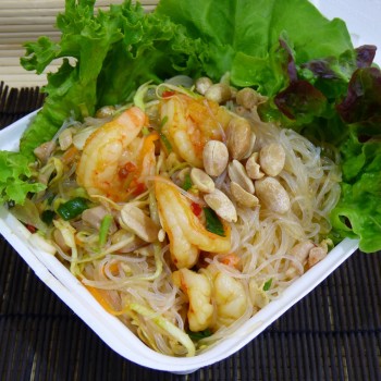 Yam Woonsen ยำวุ้นเส้น ohne Meeresfrüchte Yam Woonsen ยำวุ้นเส้น ohne Meeresfrüchte